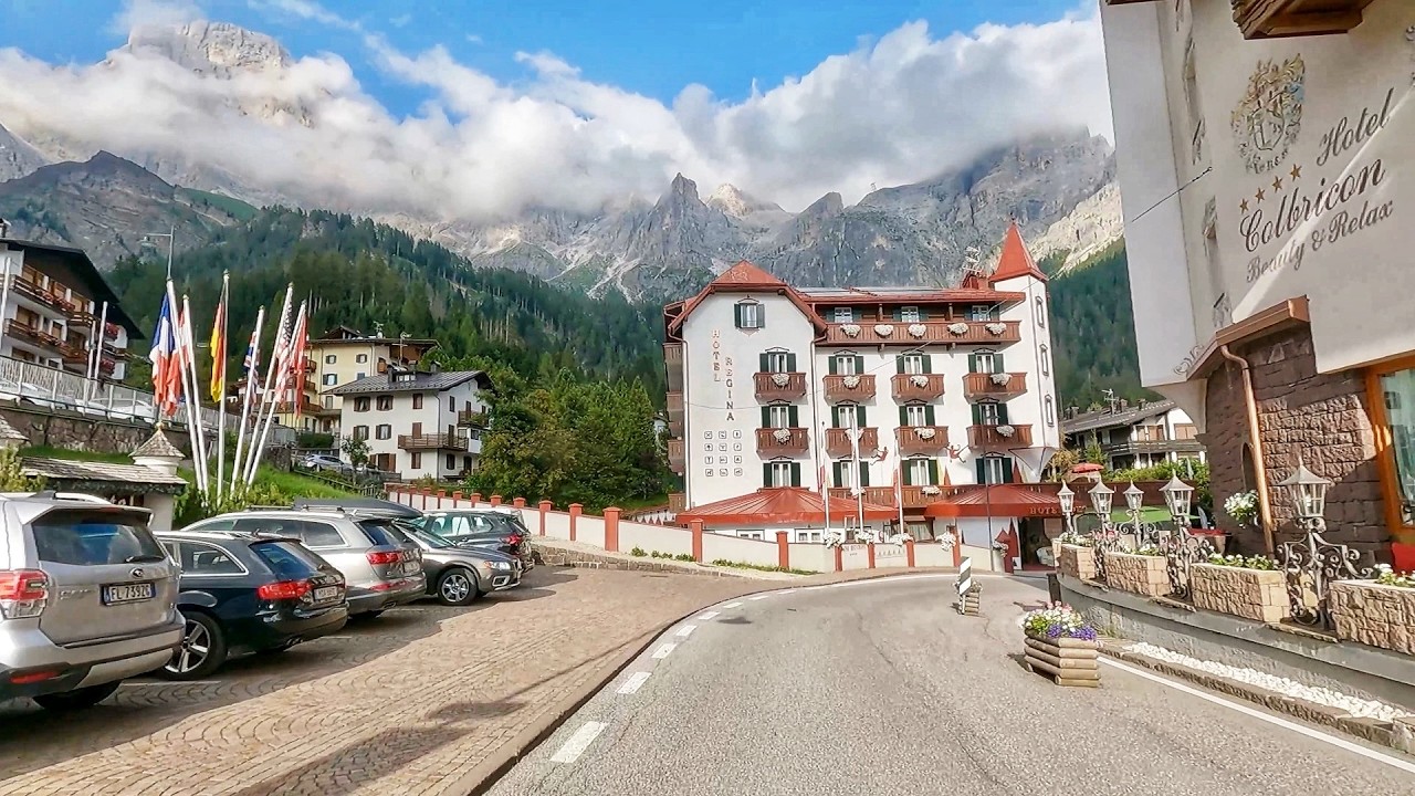 DOLOMITES scenic drive | PREDAZZO to SAN MARTINO DI CASTROZZA | Passo Rolle driving tour |  Italy