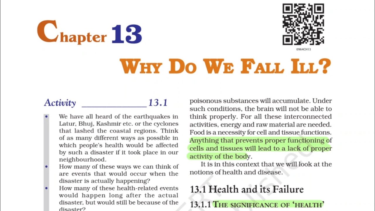 NCERT SCIENCE 9th | C-13 Why do we fall ill?