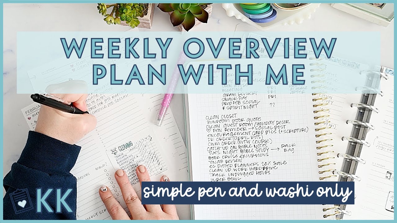 Plum Paper Functional Plan with Me Minimal Deco Pen & Washi Tape Only No Stickers Brain Dump Journal