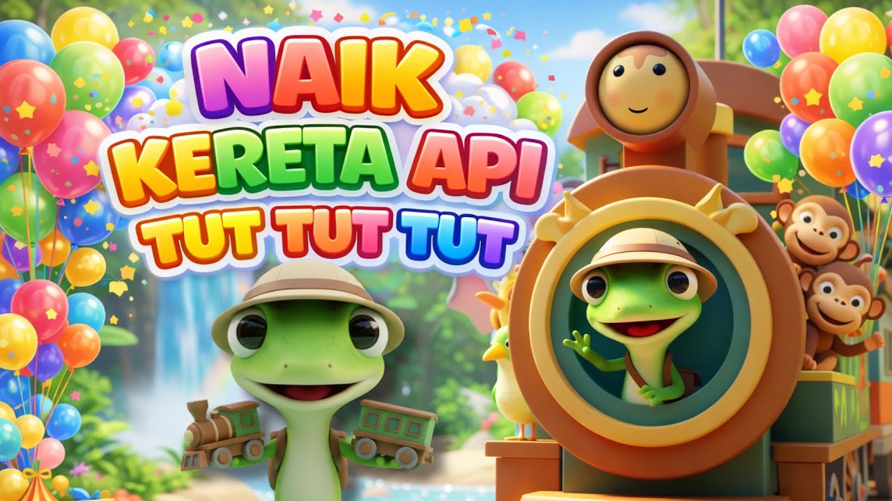 Lagu Naik Kereta Api Tut Tut Tut 🚂 | Lagu Anak Ceria & Belajar Sambil Bernyanyi 🎶✨