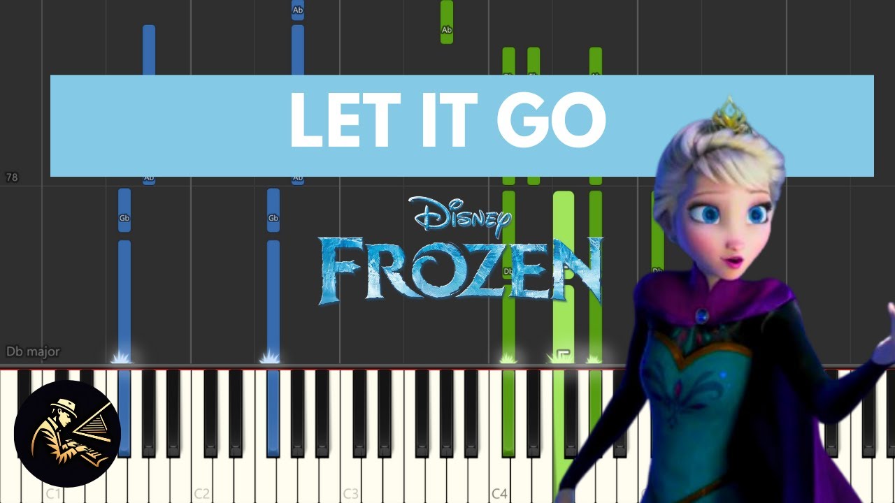 Let It Go - Frozen | Piano Accompaniment Tutorial (Synthesia)