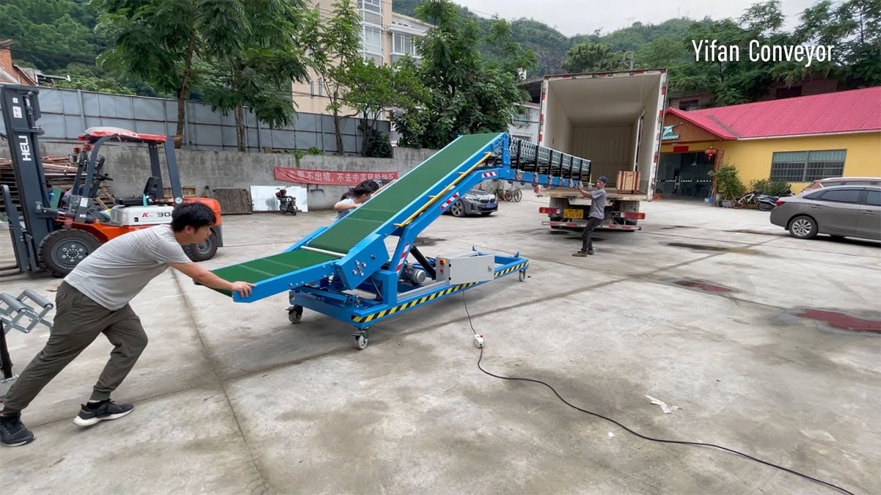 Movable Conveyor Belt System for Loading Unloading All Kinds of Trucks/Trailer/Vehicles