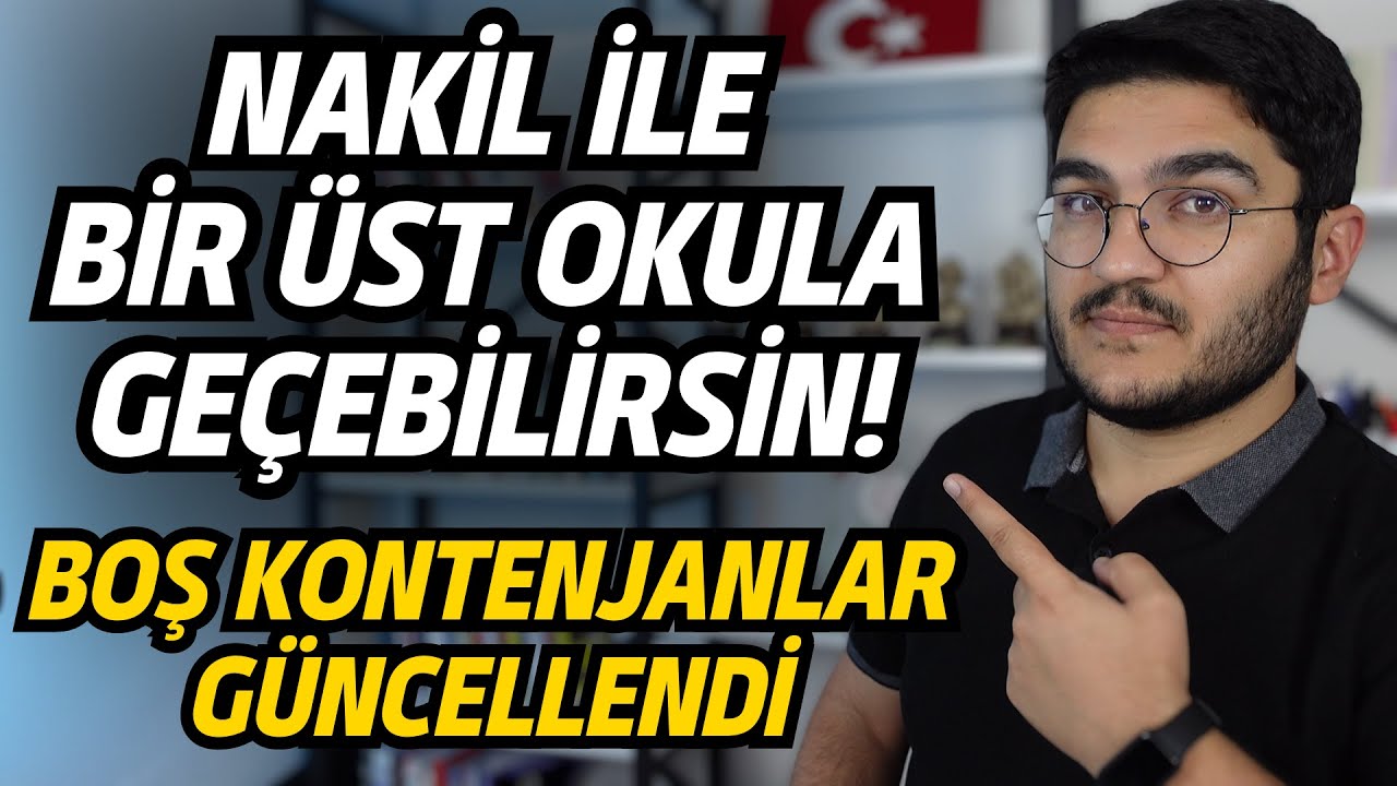 Nakil İle Üst Okula Geçebilirsin! Boş Kontenjanlar Güncellendi