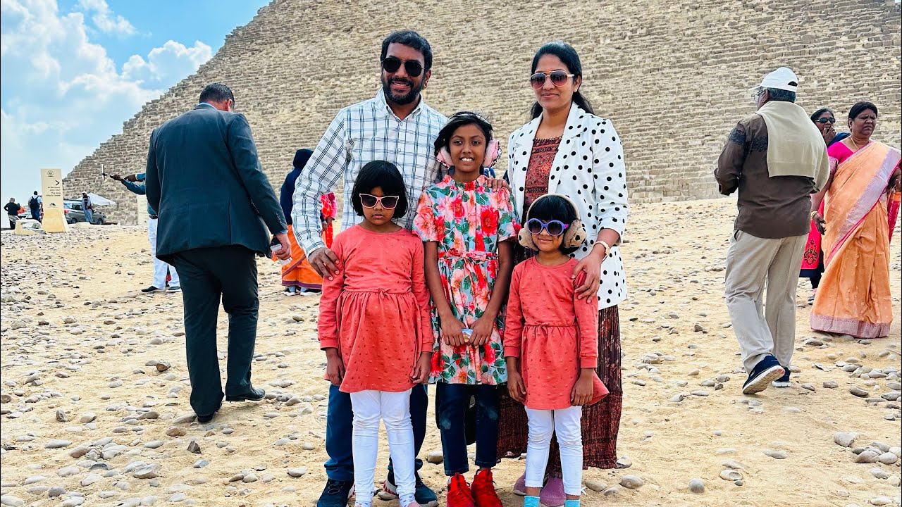 Visiting the Pyramids in Egypt 🇪🇬👌|| John Wesly || Blessie Wesly|| Dhanya Nithya Prasastha
