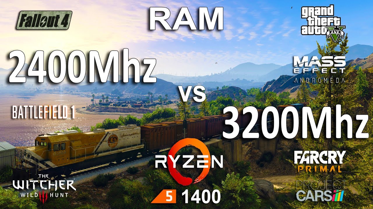 2400Mhz vs 3200Mhz RAM Test in 7 Games (Ryzen 1400)