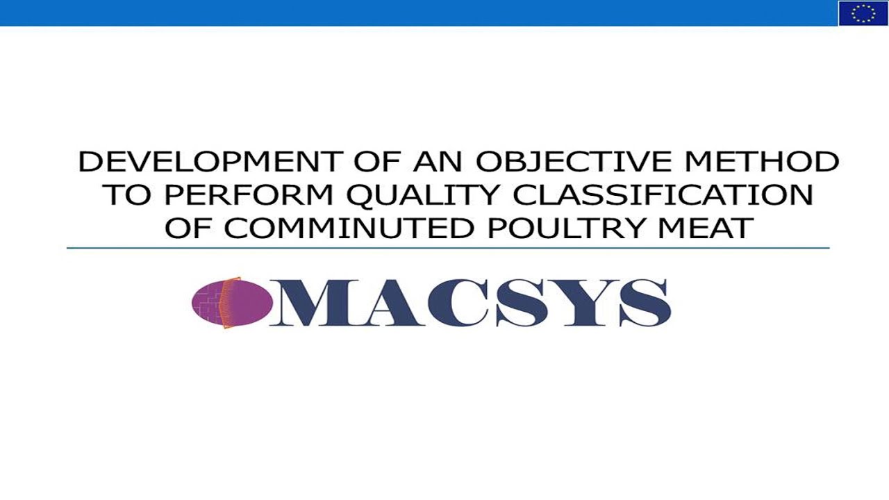 MACSYS project &ndash; Quality of poultry MSM
