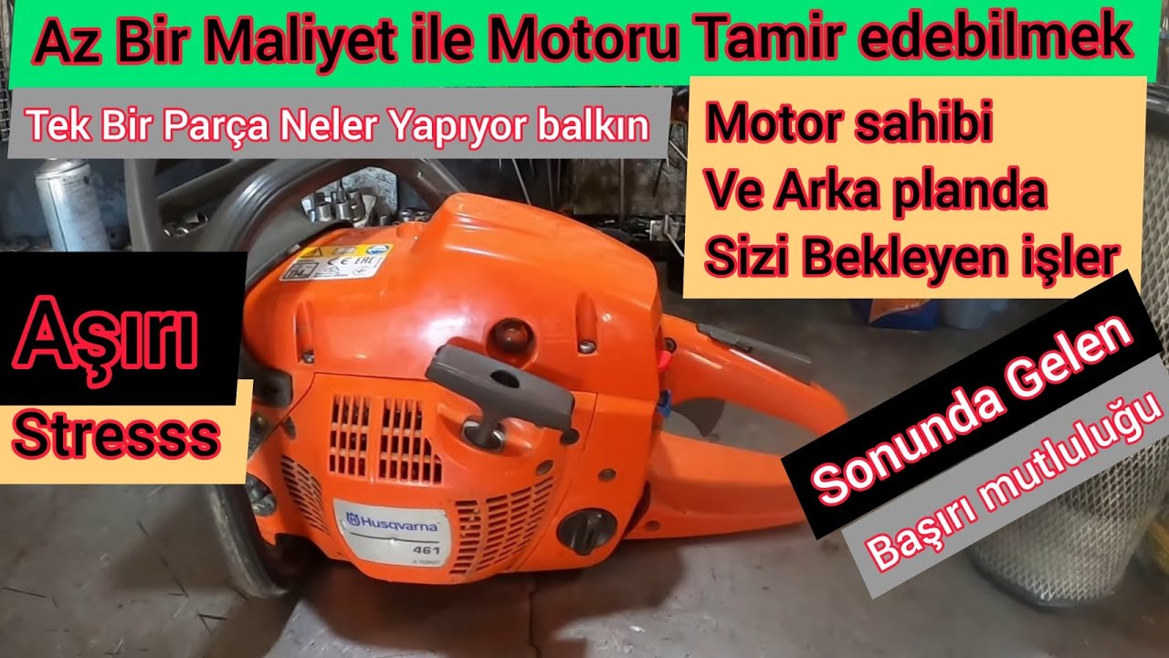 Husqvarna 461 XTorq Gaz Bırakınca Stop Ediyor || Karbüratör İğne Arıza Belirtileri