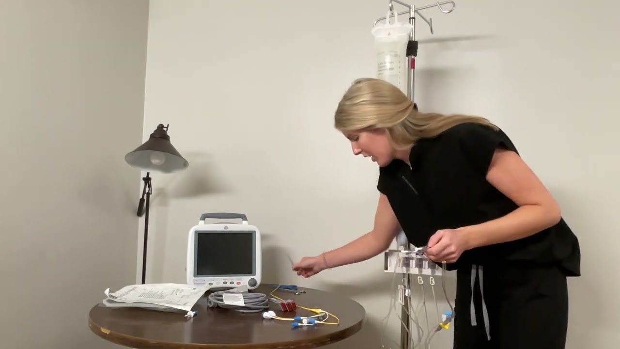 Initial swan ganz catheter setup
