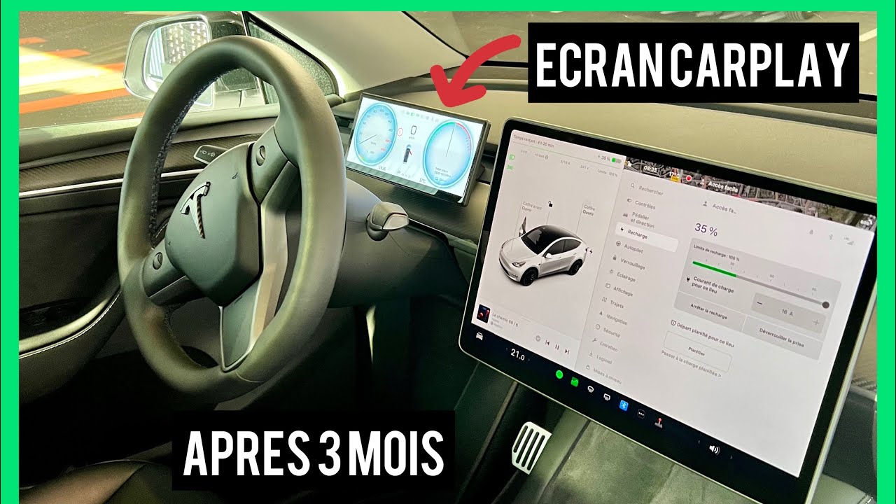 &Eacute;cran CarPlay et Waze Tesla - Retour complet apr&egrave;s 3 mois d&rsquo;essai
