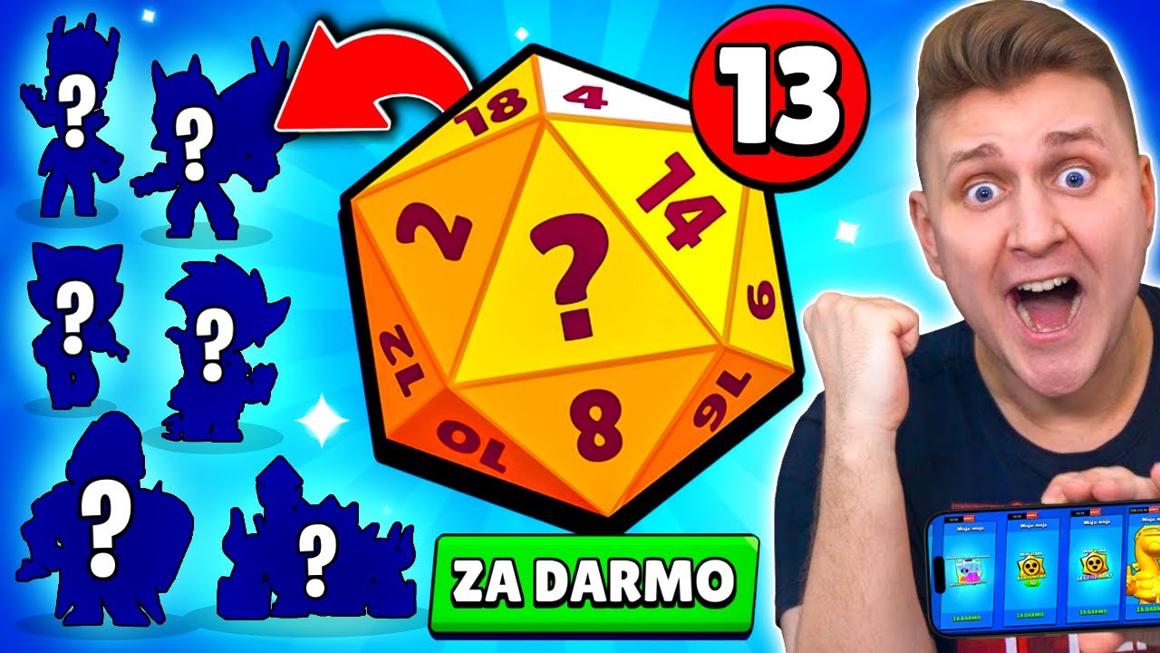 13 RZUTÓW KOSTKĄ w BRAWL STARS i stało SIĘ TO!😲 *4 FREE SKINY* ULTRABOX, LEGENDY i...