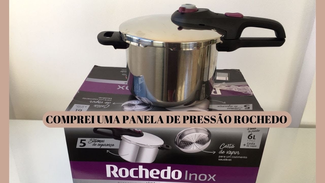 PANELA DE PRESSÃO ROCHEDO INOX- FAZENDO FEIJÃO PELA PRIMEIRA VEZ- Mais um item de casa