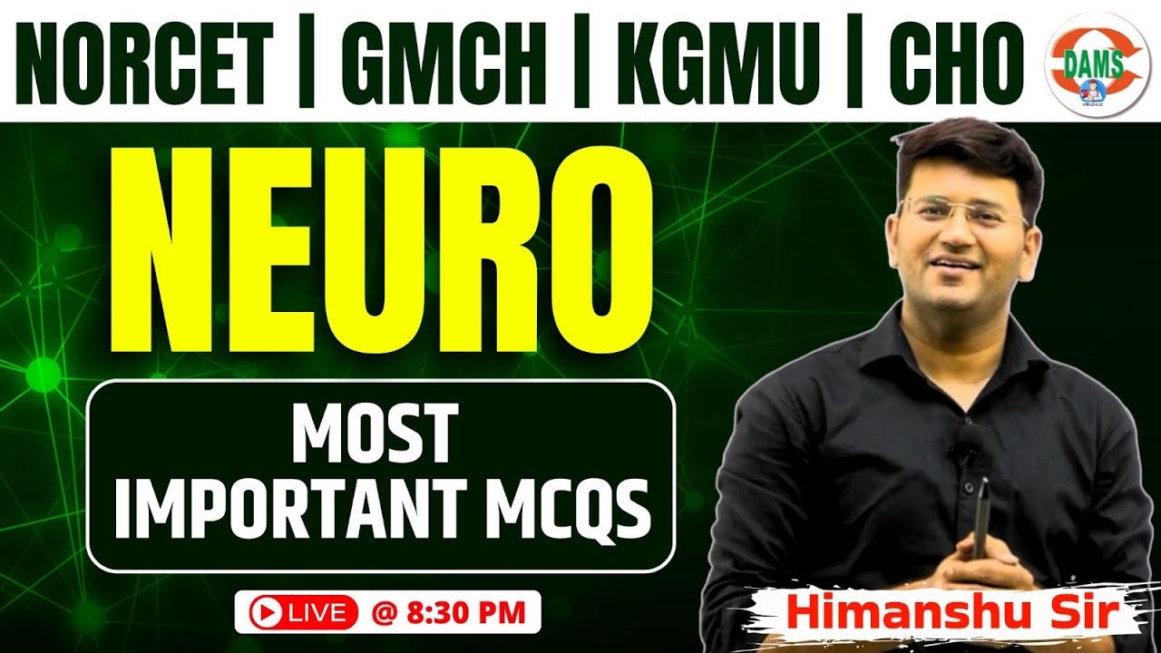 Neuro Most Important MCQs | For NORCET, GMCH, KGMU and CHO Exams | By Himanshu Sir (AWG)
