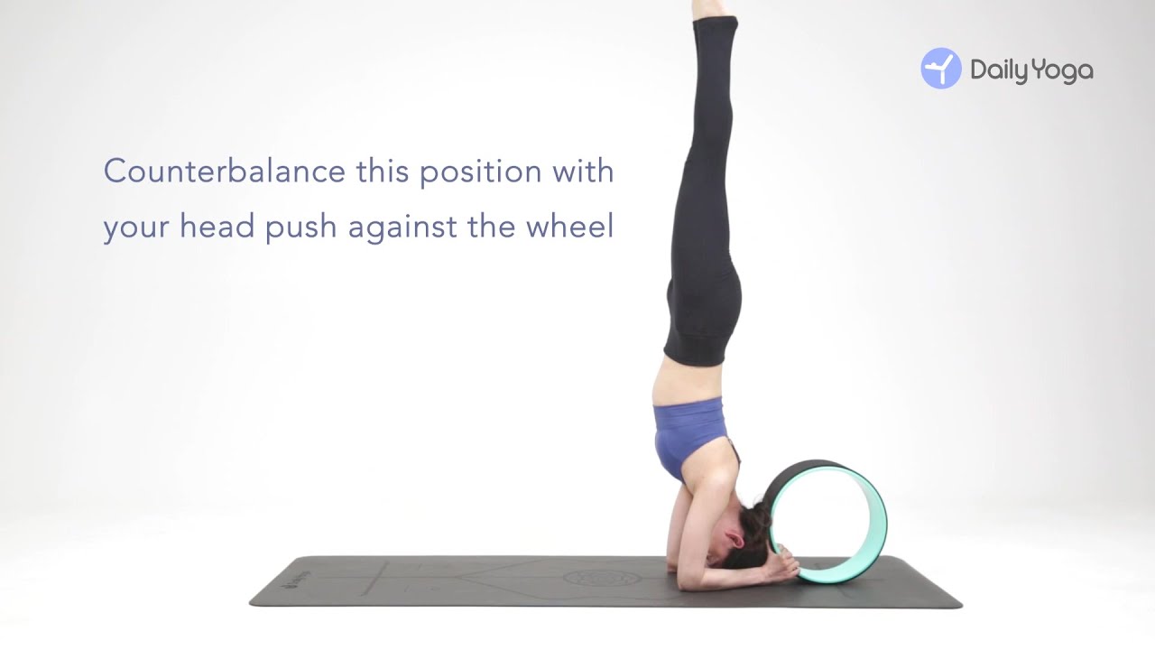 How to Do Headstand with Yoga Wheel  | Daily Yoga App