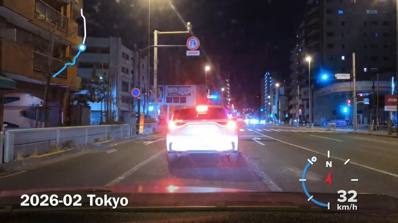 ⚡️🚗non-stop  東京都 渋谷ー秋葉原ー御徒町ー上野-、 2026年02月ー夜 #automobile