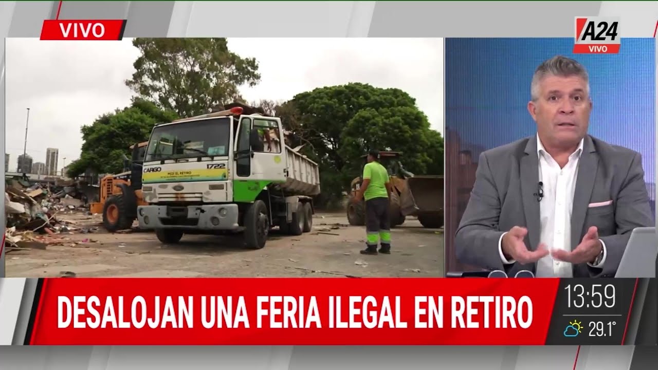 🚨 Desalojaron la feria ilegal en Retiro: estaba hace cinco años y vendían mercadería robada