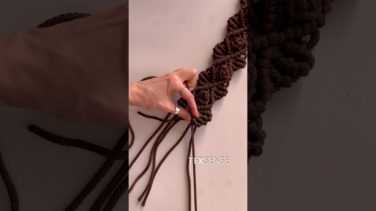Macrame tutorial on my channel 🤎#macrame #texsense #macramebelt #macrametutorial #diybelt