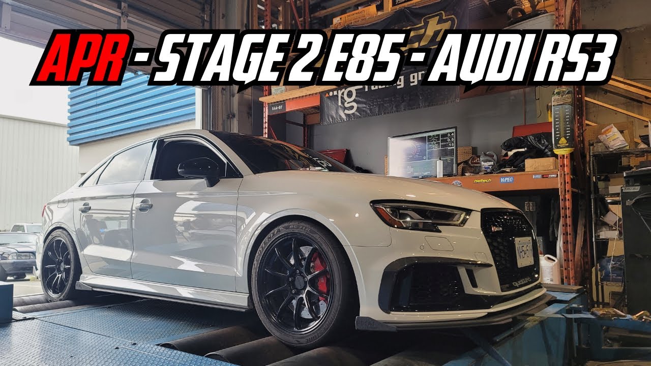 АПР - Этап 2 E85 - Audi RS3 - Тестирование на динамометре и дрэг-рейсинг на четверть мили!!!