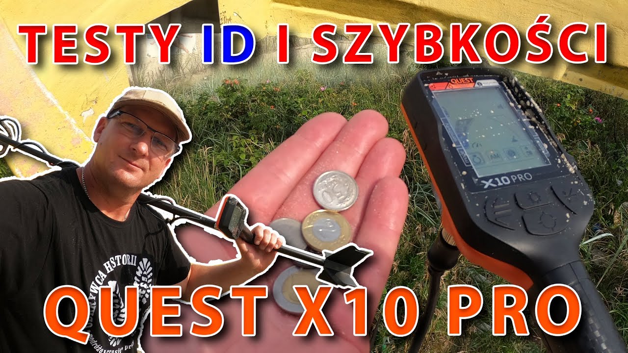 Wykrywacz metali Quest X10 PRO.Testy ID na monetach.Jego szybkość- separacja.Wykopki morze w Stegnie