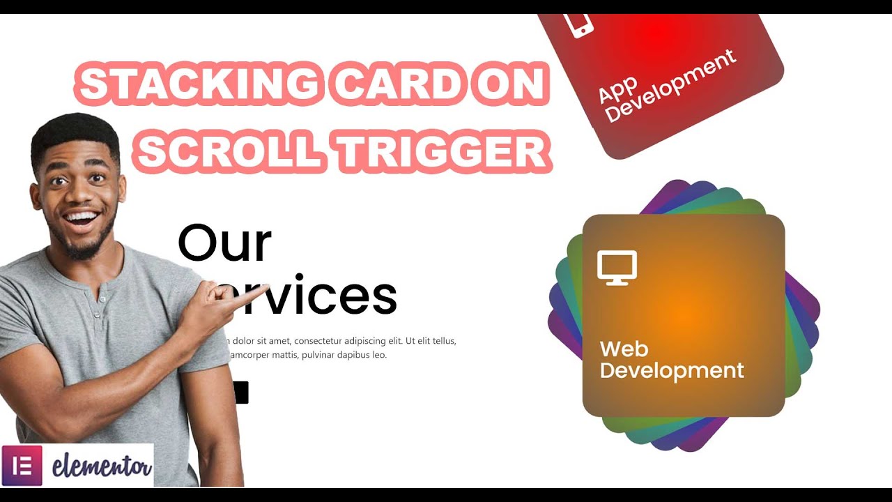 Advance STACKING Cards ANIMATION на ScrollTrigger с Elementor | Учебное пособие по Wordpress