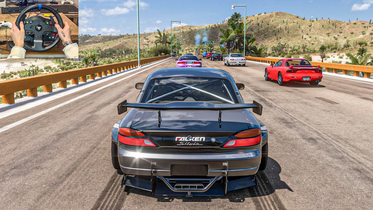 Nissan Silvia S15 vs Sports Cars | Forza Horizon 5 Steering Wheel Gameplay