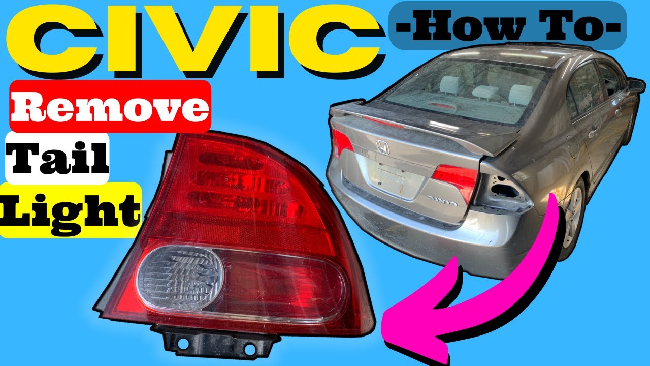 Honda Civic Как снять задний фонарь 2006 2007 2008 2009 2010 2011 Снятие заднего фонаря