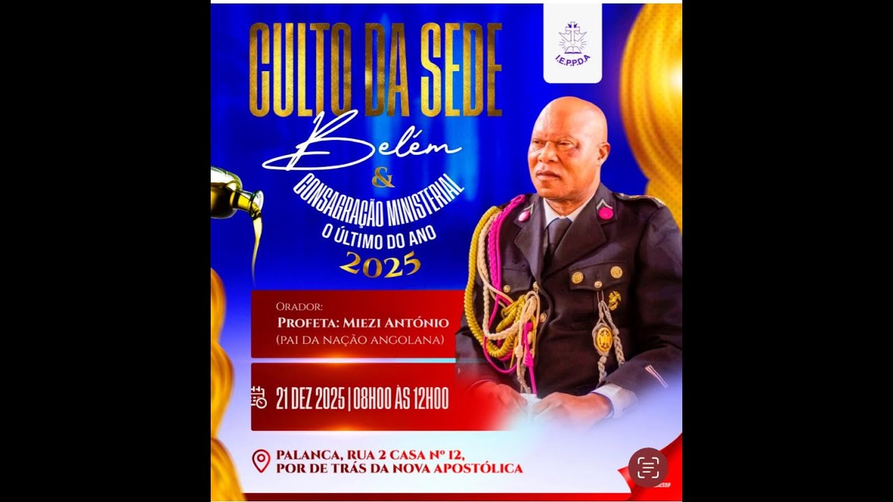 CULTO COMUNITÁRIO 21/12/2025 COM PROFETA: MIEZI ANTÔNIO PAI DE NAÇÃO