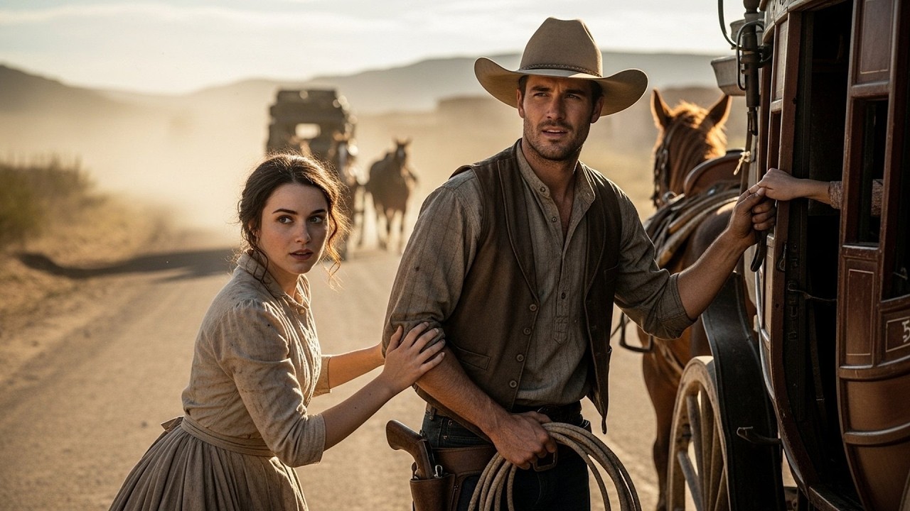 Cowboy Met Her When the Stagecoach Horses Bolted, Stopped Them and Said 