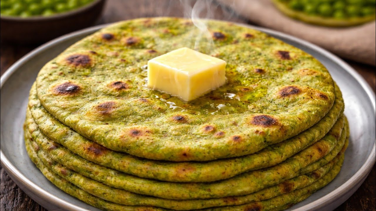 பச்சை பட்டாணி Chapati | Soft & Healthy Chapati Recipe| High Protein Green Peas Paratha | weight loss