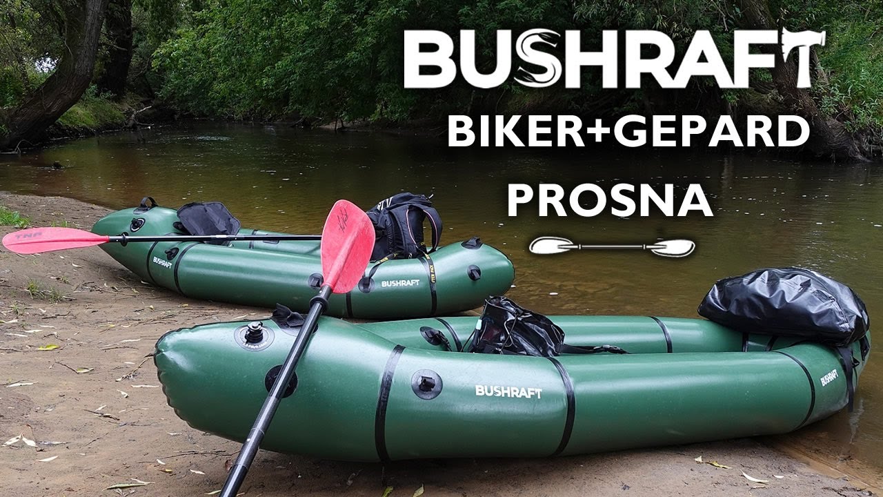 Prosna - packrafting. Grab&oacute;w nad Prosną - Kania. BUSHraft Biker i Gepard.
