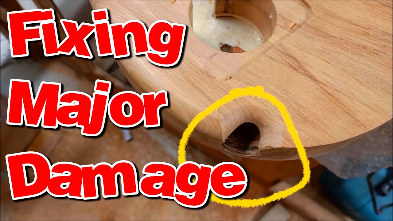 177: Repairing catastrophic router damage on a guitar body
