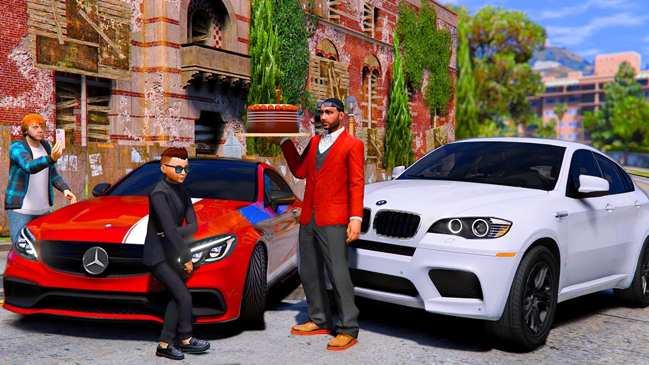 ОТЕЦ И СЫН В GTA 5 - МОЙ СЫН ПРОГРАММИСТ КУПИЛ MERCEDES C63 AMG! ВСТРЕТИЛ РЫЖЕГО ДИМКУ! 🌊ВОТЕР