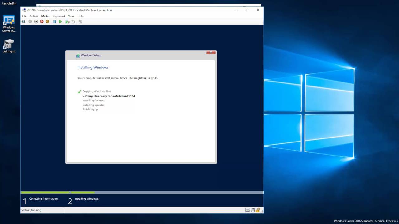 Installing Windows Server 2012R2 Essentals Evaluation