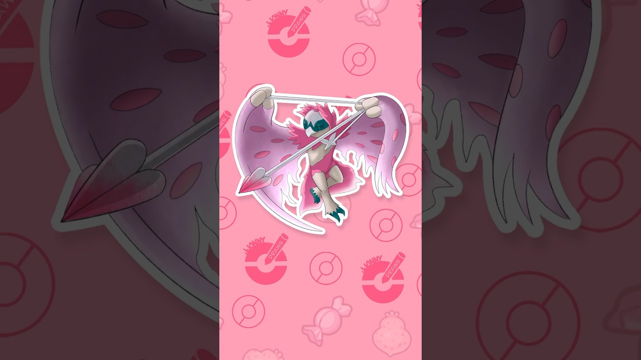 Drawing new type Decidueye #pokemon #fakemons #Shorts