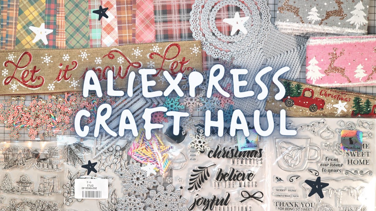 HUGE AliExpress Craft Supply Haul | 16 Products | Cheap Craft Supplies | Stamps Dies Paper Packs