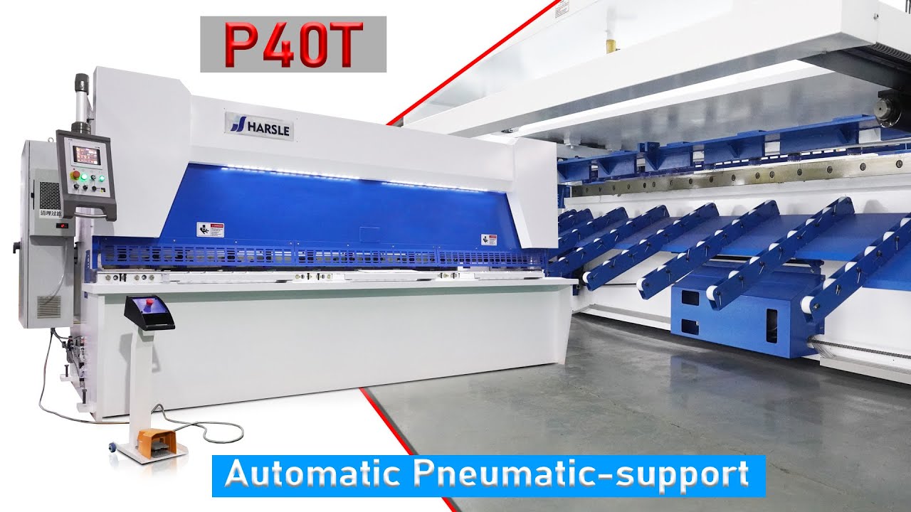 DEBUT! HARSLE 2023 Guillotine Shearing Machine with ELGO P40T, Automatic pneumatic rear support