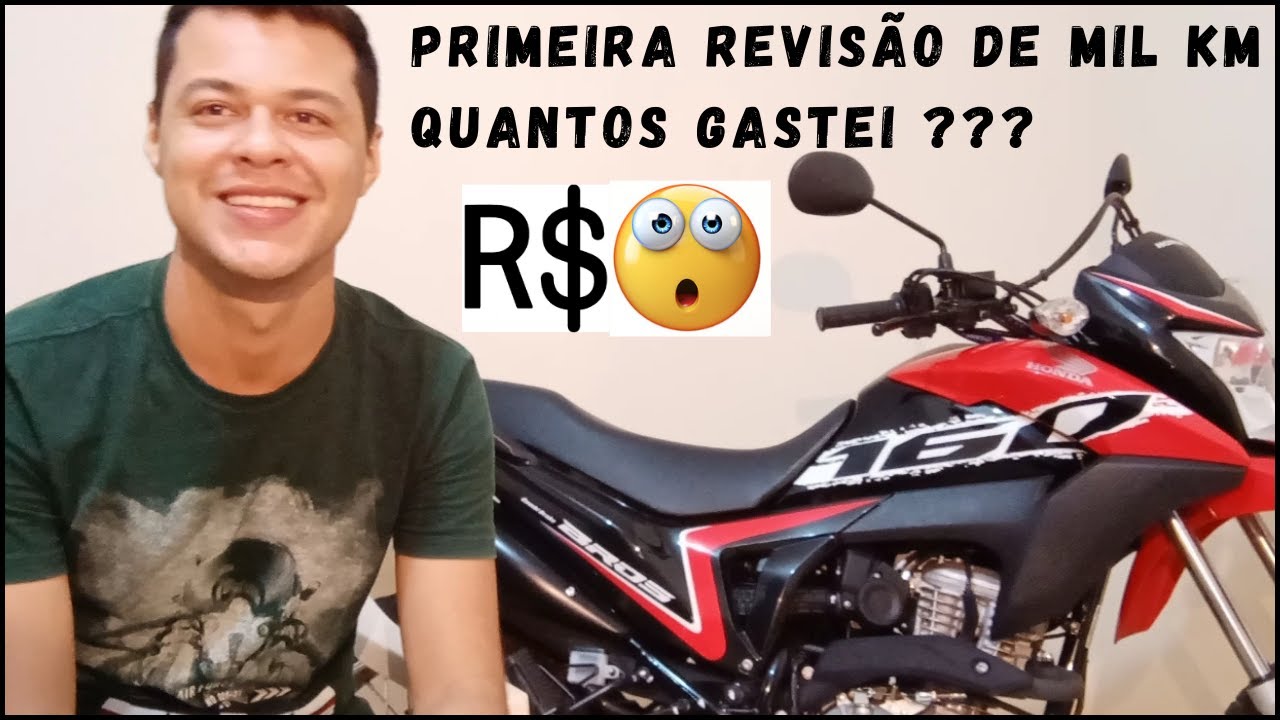 BROS160 PRIMEIRA REVIS&Atilde;O DE MIL km. Quantos Custou E Oque Foi Feito? Valor da primeira revis&atilde;o BROS