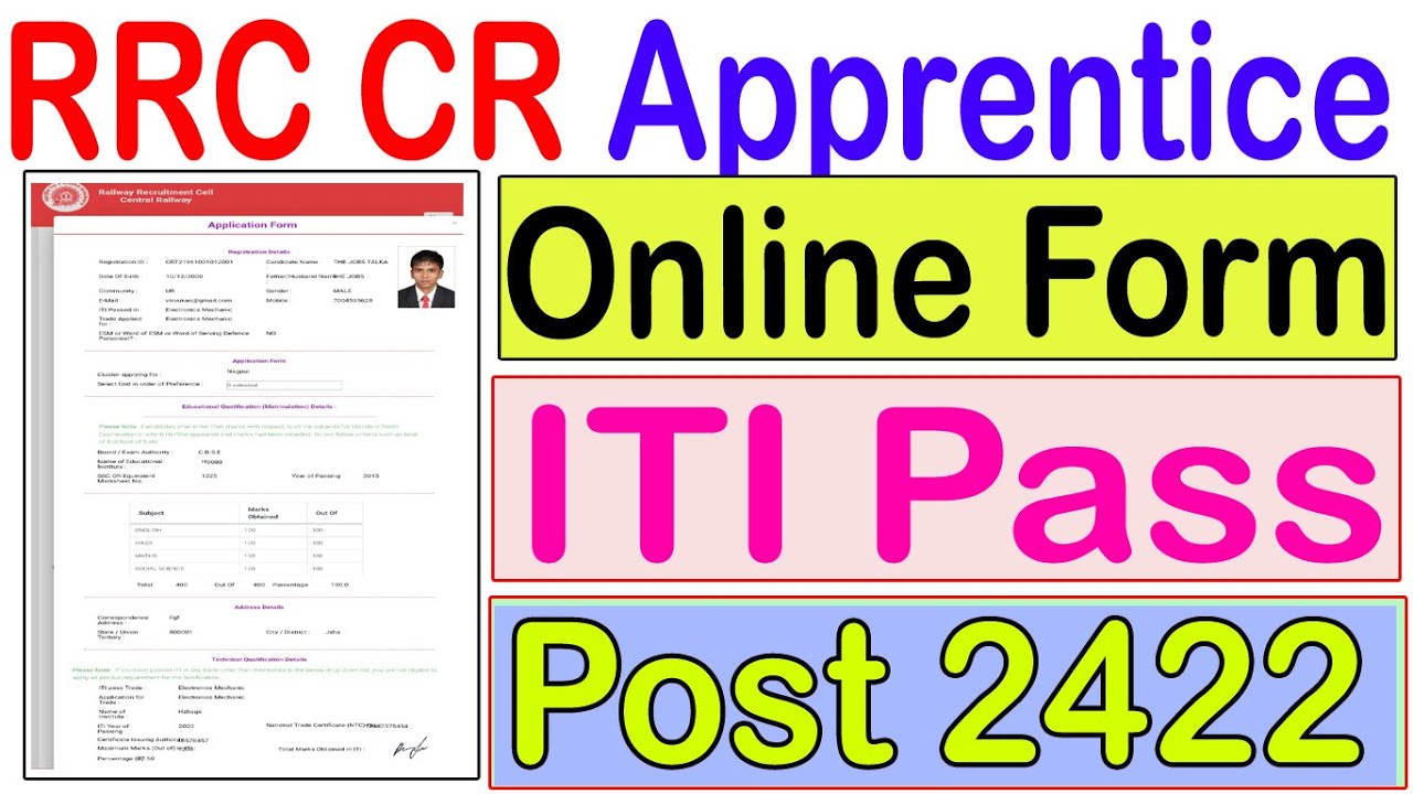 RRC CR Apprentice Online Form 2022 | How to Fill RRC CR Apprentice Form 2022 | RRC CR ONLINE FORM