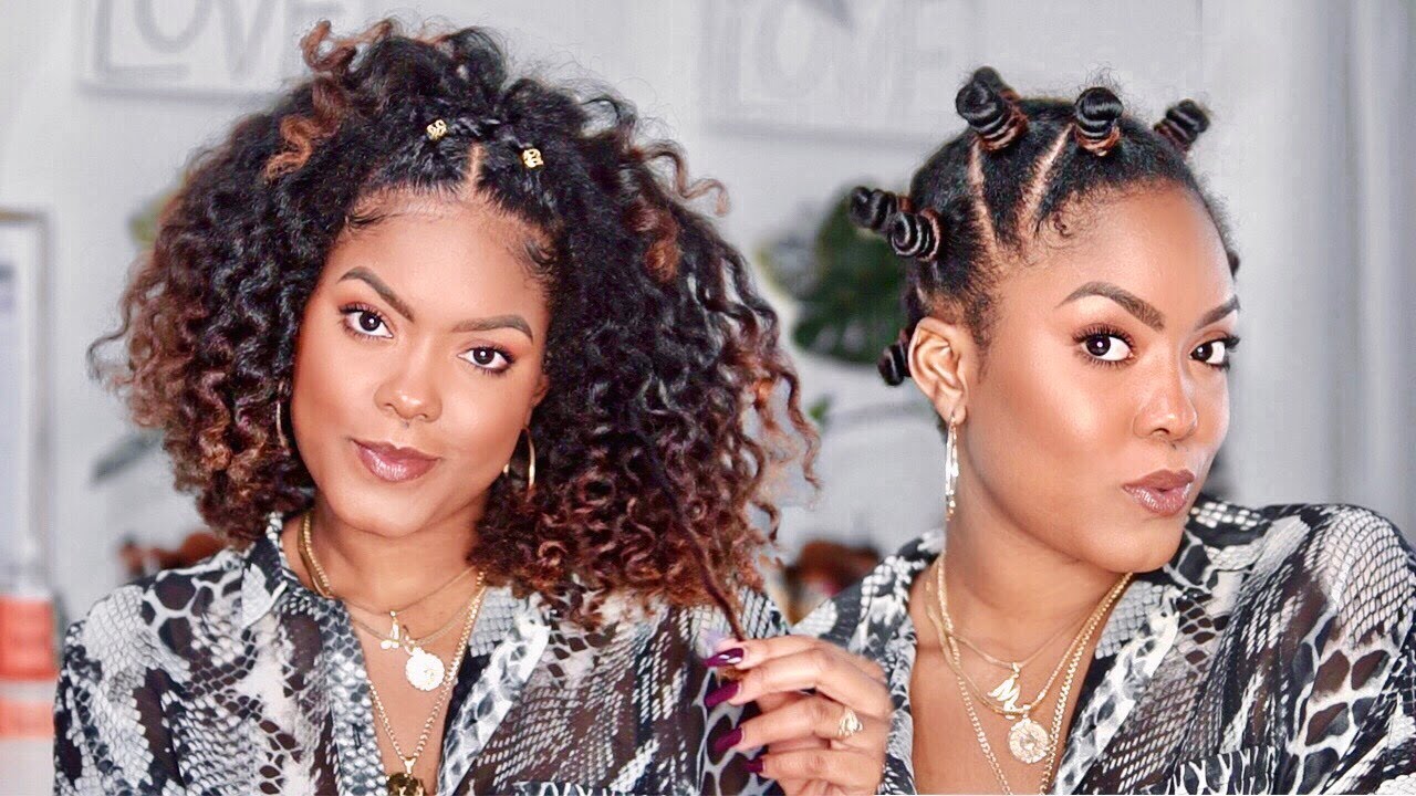 Bouncy Bantu Knots on Natural Hair | Holiday Hair