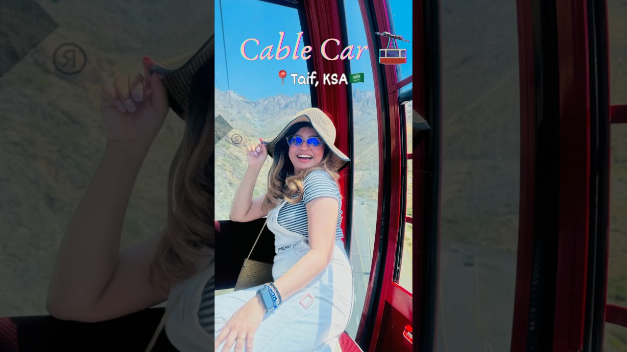 Amazing Cable Car experience in Taif #ksa #taif #saudiarabia #cablecar #adventure #travelgirl