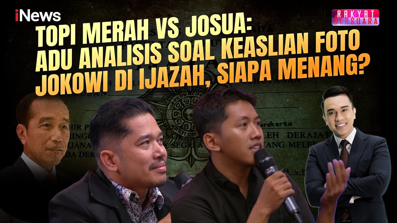 Topi Merah Adu Ilmu Dengan Josua Ahli Forensik Tentang Keaslian Foto Jokowi di Ijazah, Siapa Menang?