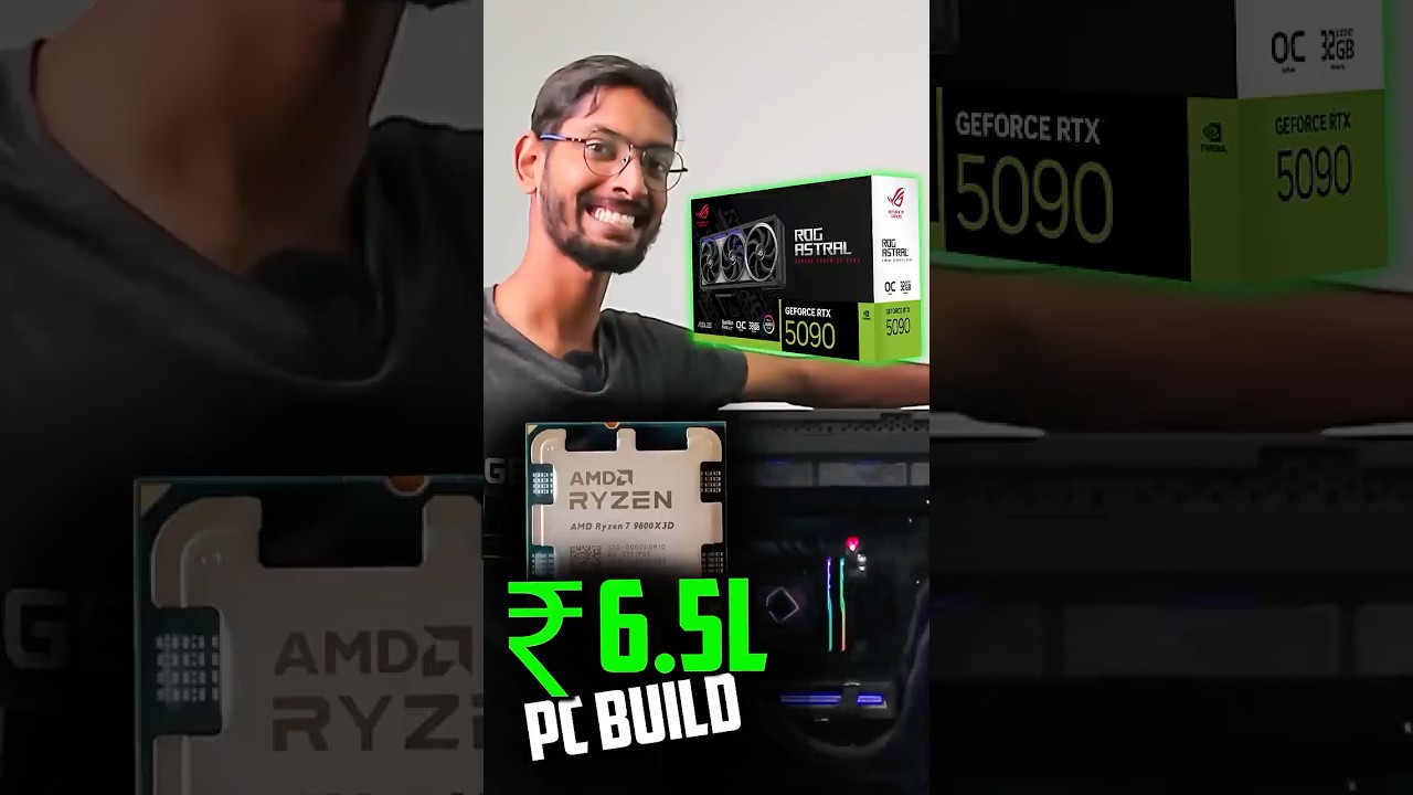 This PC = 12 PS5 🤯🚀 6.5Lakhs PC RYZEN 7 9800X3D and RTX 5090 #rtx5090 #gamingpc #a2darmy #a2d