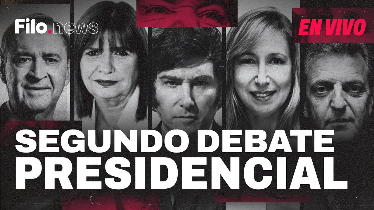 SEGUNDO DEBATE PRESIDENCIAL: Milei, Bullrich, Massa, Bregman y Schiaretti EN VIVO