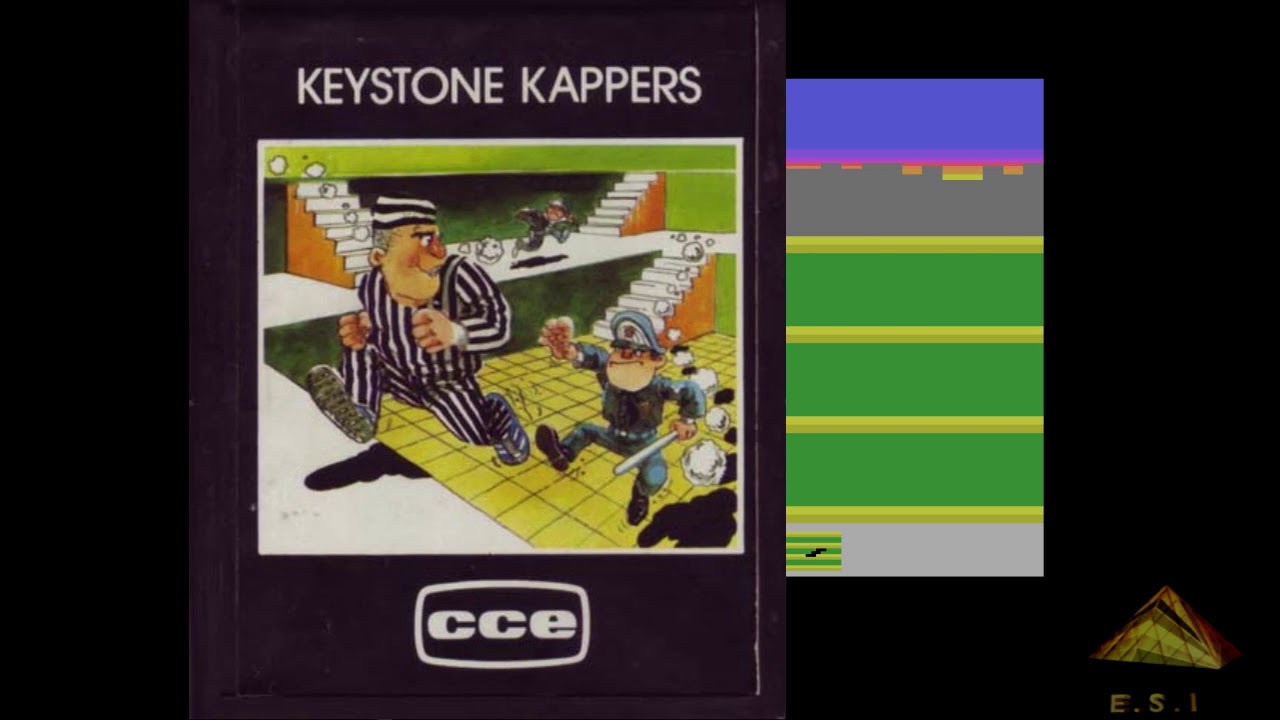 Jogo KeyStone Kapers Atari 2600 1983 Clássico jogo de Policia e Bandido excelente gráfico