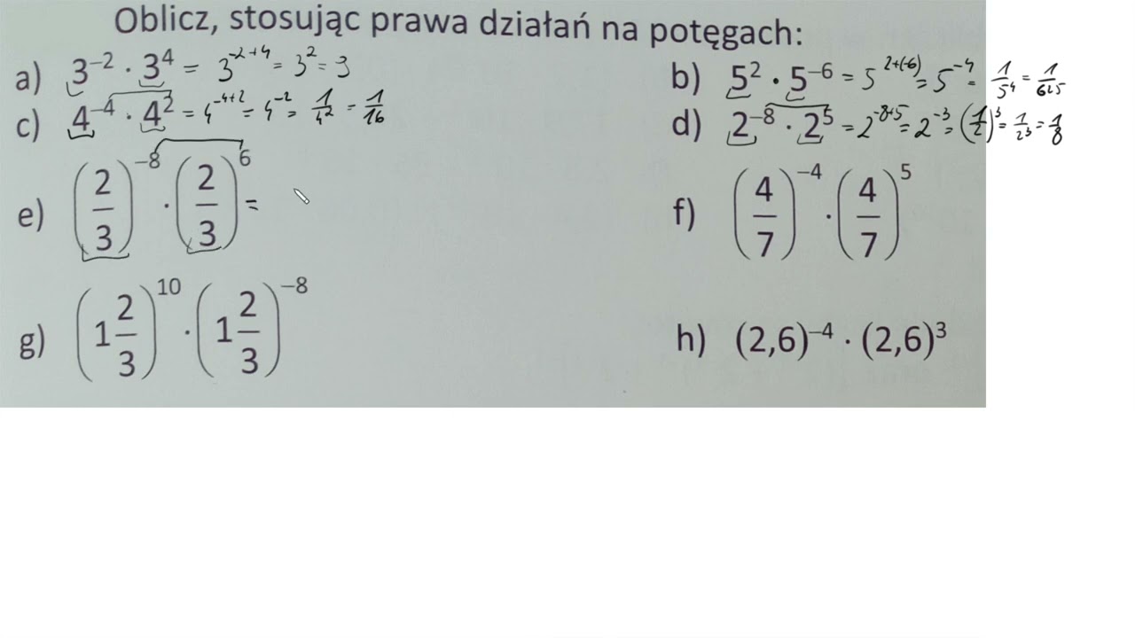 2 78 Oblicz stosując prawa działań na potęgach