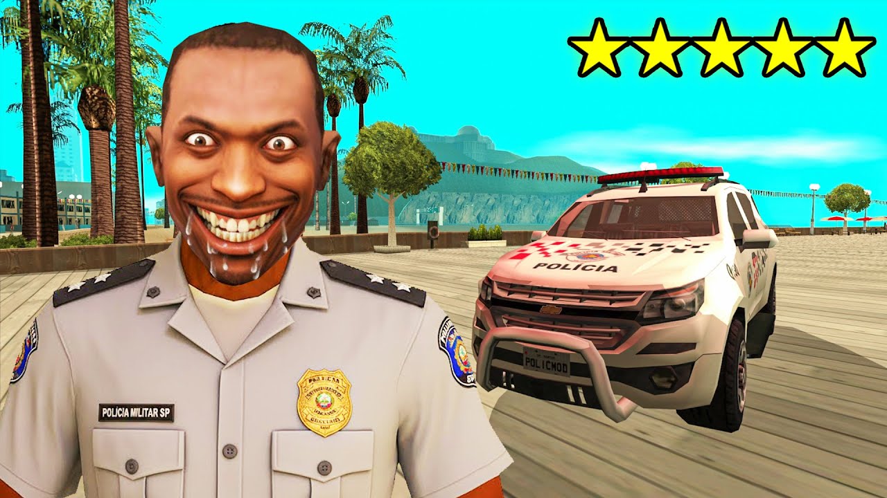 Jogando GTA SA como um POLICIAL DE SÃO PAULO