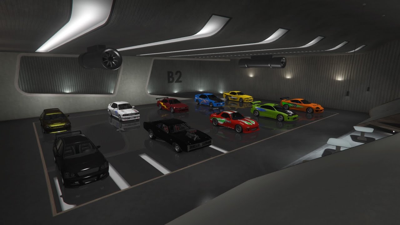 'The Fast & The Furious' Cars Garage Tour GTA V Online