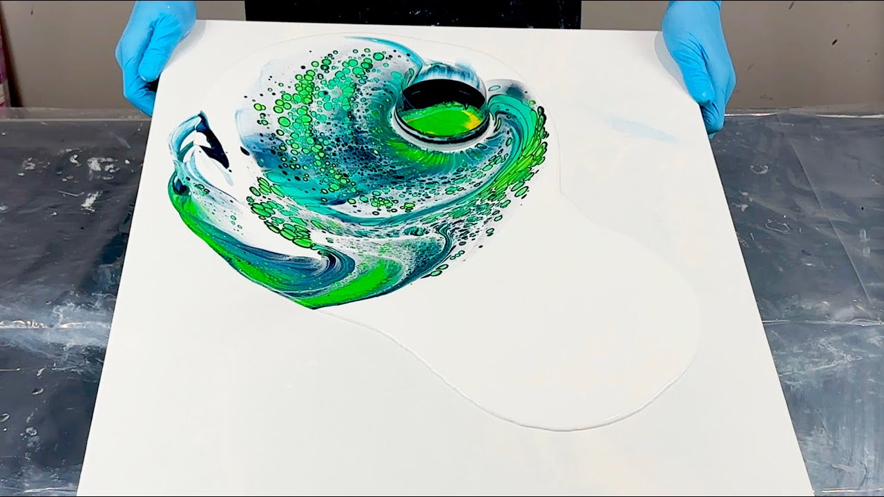 Disrupted Open Cup~Cells without Silicone~Acrylic Pour~Fluid Art~232