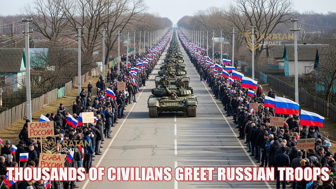 Тысячи мирных жителей приветствуют российские войска — Реальность российско-украинской войны