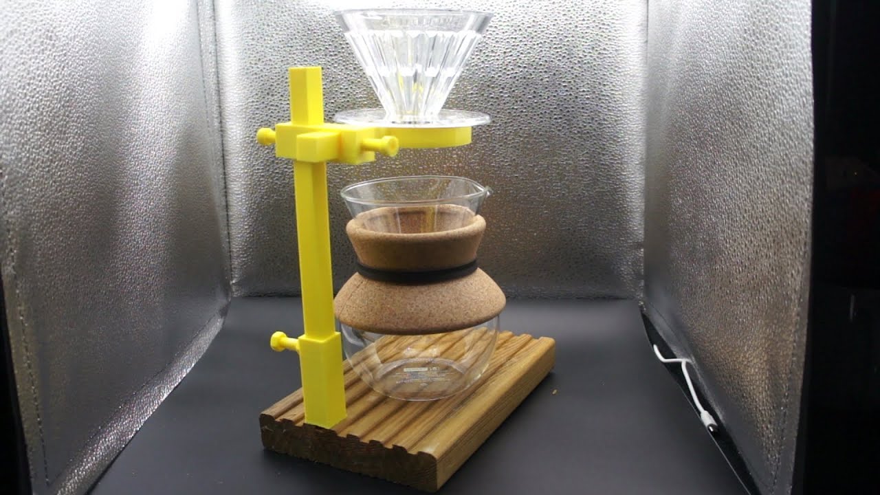 I 3D Printed a Self Designed Modular, Height Adjustable V60 Pour Over Coffee Stand