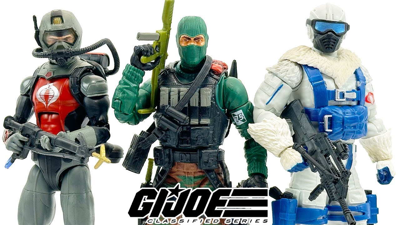 GI Joe Classified Series Retro Beach Head, Cobra Eel & Snow Serpent Review!